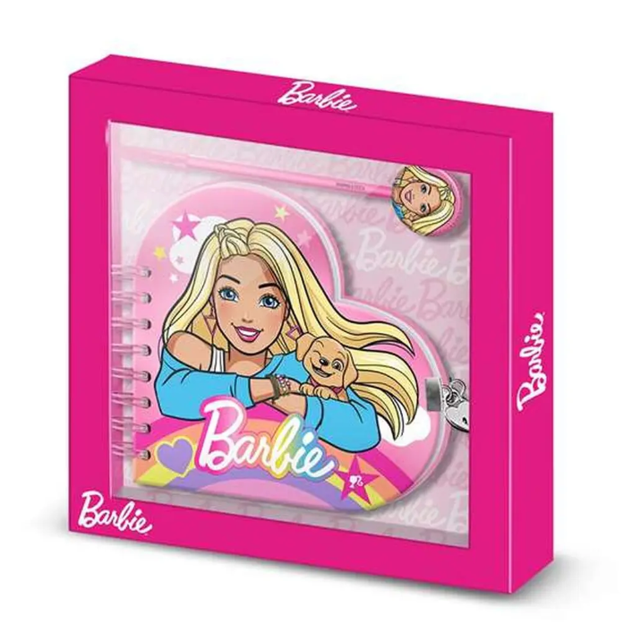 Spiral Notebook with Pen Barbie Pink 160 Sheets 23 x 2,5 x 24 cm